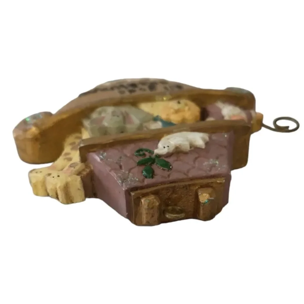 Vintage Noahs Ark Resin Christmas‎ Ornament All Gods Creatures Religious Decor